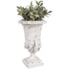 Clayre & Eef 6PR5058 Fioriera Decorazione Bianco Beige Ø 19x28 cm