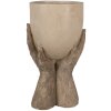 Clayre & Eef 6PR5061 Vaso da fiori decorativo 22x19x37 cm Beige