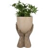 Clayre & Eef 6PR5061 Vaso da fiori decorativo 22x19x37 cm Beige