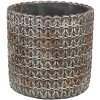 Clayre & Eef 6TE0494S Vaso da fiori grigio Ø 11x12 cm