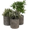 Clayre & Eef 6TE0494S Vaso da fiori grigio Ø 11x12 cm