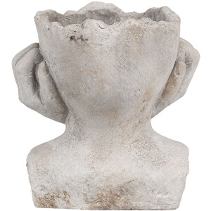 Clayre & Eef 6TE0498S Vaso da fiori grigio 17x14x18 cm