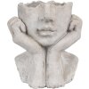 Clayre & Eef 6TE0498S Vaso da fiori grigio 17x14x18 cm