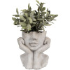 Clayre & Eef 6TE0498S Vaso da fiori grigio 17x14x18 cm