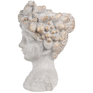 Clayre & Eef 6TE0499S Vaso da fiori grigio 14x14x22 cm