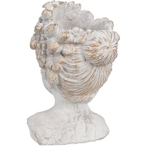 Clayre & Eef 6TE0499S Vaso da fiori grigio 14x14x22 cm