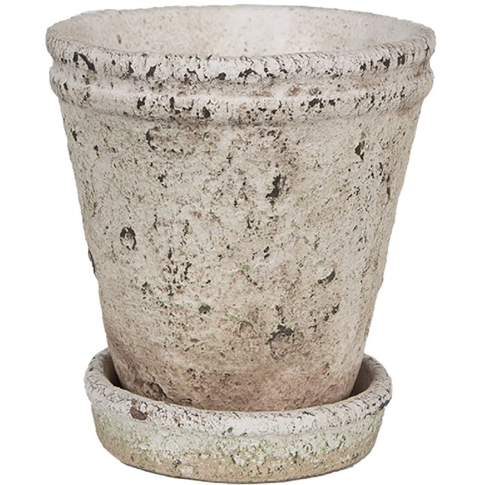 Clayre & Eef 6TE0503L Vaso da fiori beige Ø 13x14 cm