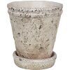 Clayre & Eef 6TE0503L Vaso da fiori beige Ø 13x14 cm