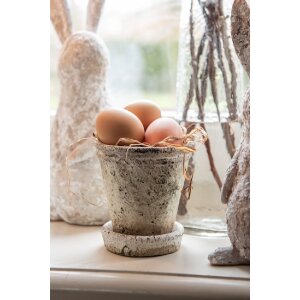Clayre & Eef 6TE0503M Vaso da fiori beige Ø 11x12 cm