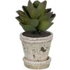 Clayre & Eef 6TE0503S Vaso da fiori beige Ø 9x9 cm - Decorazione elegante