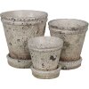 Clayre & Eef 6TE0503S Vaso da fiori beige Ø 9x9 cm - Decorazione elegante
