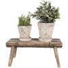 Clayre & Eef 6TE0503S Vaso da fiori beige Ø 9x9 cm - Decorazione elegante