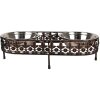 Clayre & Eef 6Y5430 Ciotola per animali marrone 43x18x12cm 2x500ml