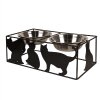 Clayre & Eef 6Y5432 Ciotola per animali nera 38x20x14cm 2x500ml