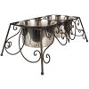 Clayre & Eef 6Y5434 Ciotola per animali 46x26x16cm 2x2000ml Marrone
