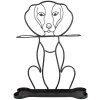 Clayre & Eef 6Y5437 Portaombrelli motivo cane 46x15x58 cm nero