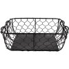 Clayre & Eef 6Y5479 Cestino nero 23x23x7 cm Contenitore di stile
