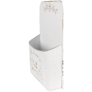 Clayre & Eef 6Y5494 Porta piante bianco 27x9x41 cm