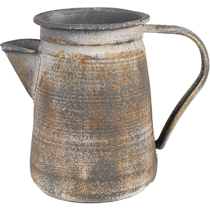 Clayre & Eef 6Y5495 Brocca decorativa Grigio 20x12x16 cm