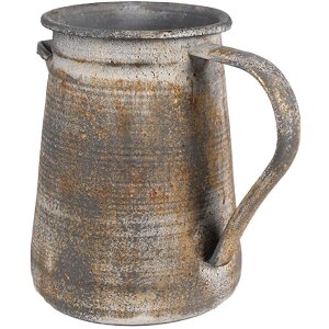 Clayre & Eef 6Y5495 Brocca decorativa Grigio 20x12x16 cm