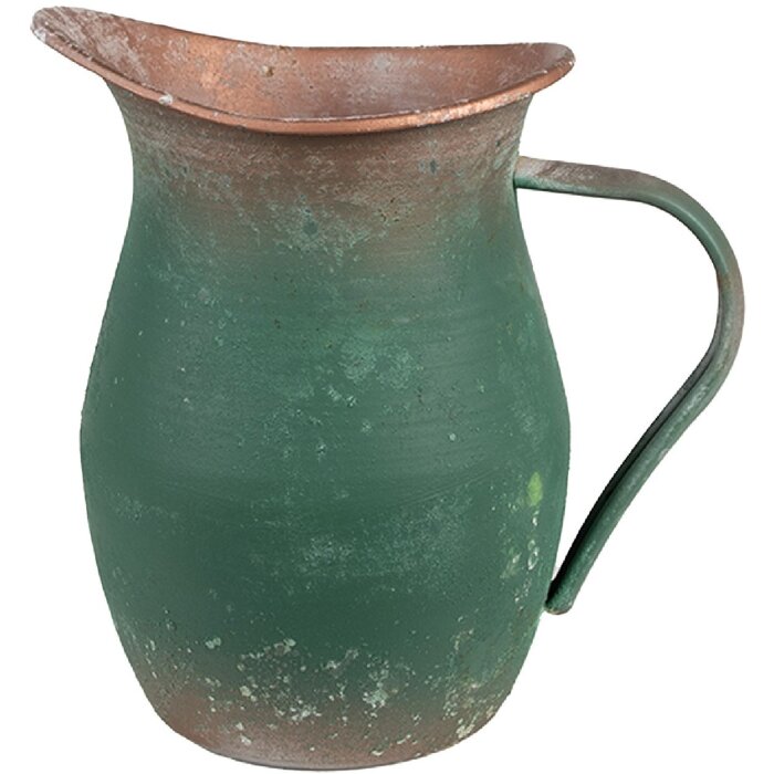 Clayre & Eef 6Y5500 Brocca decorativa verde 19x13x19 cm
