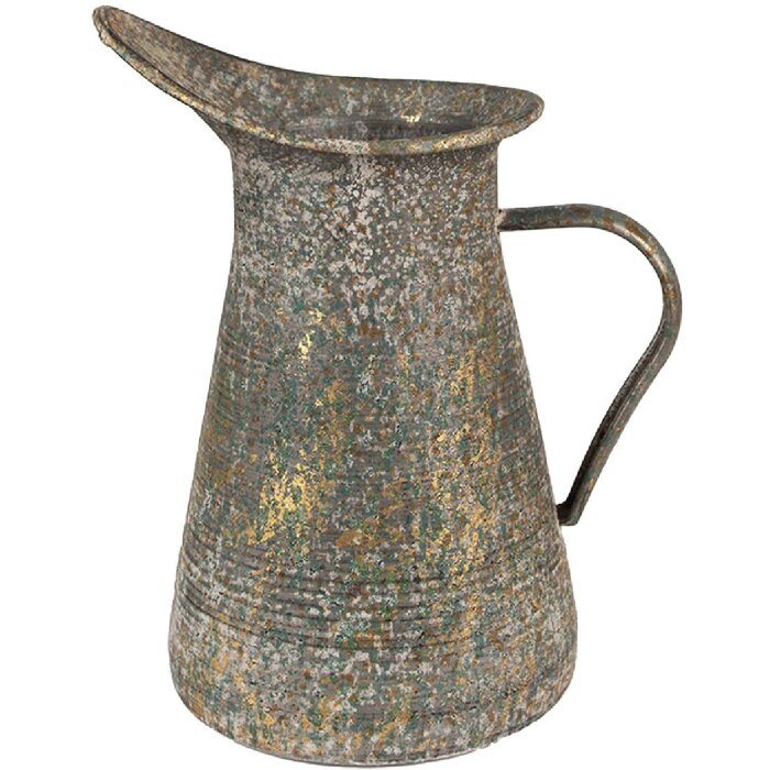 Clayre & Eef 6Y5506 Brocca decorativa Verde Oro 21x15x25 cm