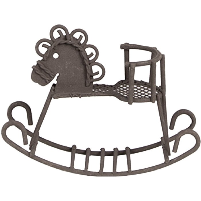 Clayre & Eef 6Y5523 Cavallo a dondolo Decorazione Marrone 9x3x6 cm