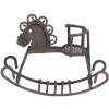 Clayre & Eef 6Y5523 Cavallo a dondolo Decorazione Marrone 9x3x6 cm