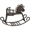 Clayre & Eef 6Y5523 Cavallo a dondolo Decorazione Marrone 9x3x6 cm