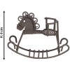 Clayre & Eef 6Y5523 Cavallo a dondolo Decorazione Marrone 9x3x6 cm