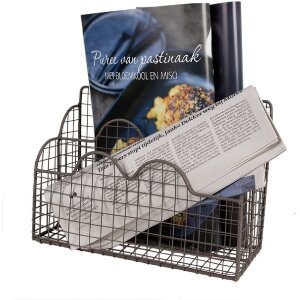 Clayre & Eef 6Y5530 Porta lettere marrone 27x12x22 cm - Accessori eleganti per ufficio