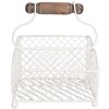 Clayre & Eef 6Y5533 Porta lettere bianco 19x15x9/24 cm - Pratico ed elegante