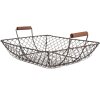 Clayre & Eef 6Y5543 Set di cestini 2 pezzi marrone 40x34x14/36x30x13cm