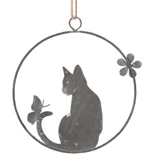 Clayre & Eef 6Y5560 Gatto appeso 14x14 cm Decorazione...