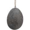 Clayre & Eef 6Y5571 Uovo decorativo da appendere 10x2x8 cm Grigio
