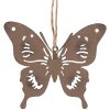 Clayre & Eef 6Y5574 Ciondolo decorativo Butterfly Brown 10x9 cm
