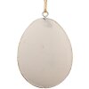 Clayre & Eef 6Y5575 Uovo decorativo da appendere 8x1x6 cm Grigio - Decorazioni pasquali