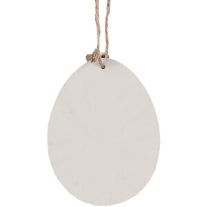 Clayre & Eef 6Y5580 Appendino decorativo Uovo Bianco...