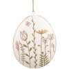 Clayre & Eef 6Y5582 Uovo decorativo da appendere Beige 10x2x8 cm Pasqua