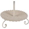 Clayre & Eef 6Y5601 Etagere Beige Iron Round Ø 32x51 cm Antique con uccello