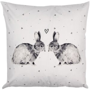 Clayre & Eef BSL22 Copricuscino bianco 45x45 cm -...