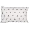 Clayre & Eef BSL36 Copricuscino Bianco Grigio 30x50 cm Motivo coniglietto Poliestere