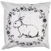 Clayre & Eef DR23 Copricuscino Bianco Nero 45x45 cm