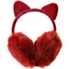 Juleeze JZCEW0030 Scaldacorecchie per gatti di peluche rosso per bambini