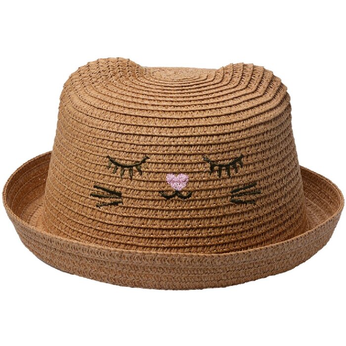 Juleeze JZCHA0013BR Cappello per bambini con ricamo sul viso marrone Taglia unica