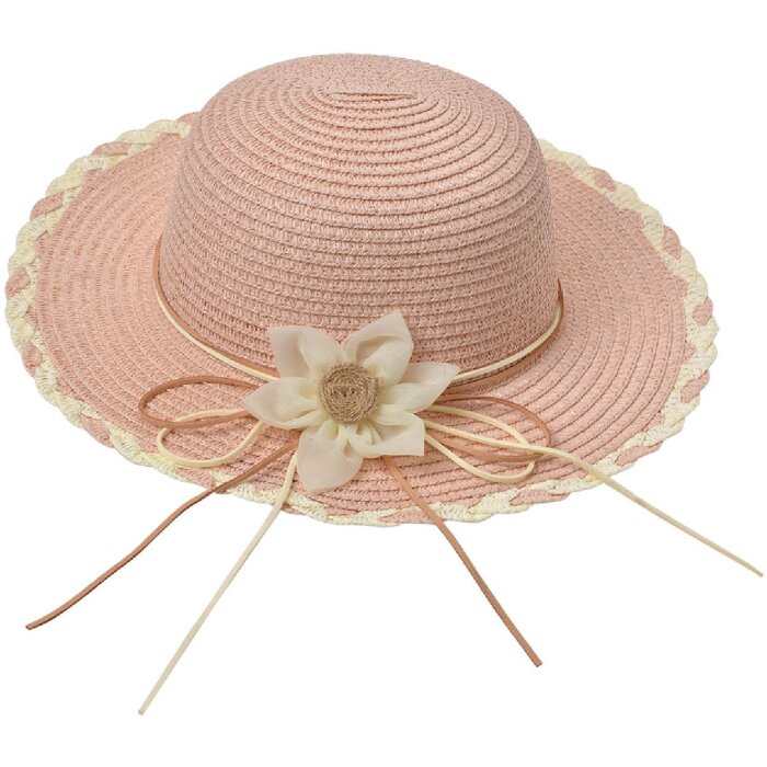 Juleeze JZCHA0017 Cappello per bambini con decorazione floreale rosa