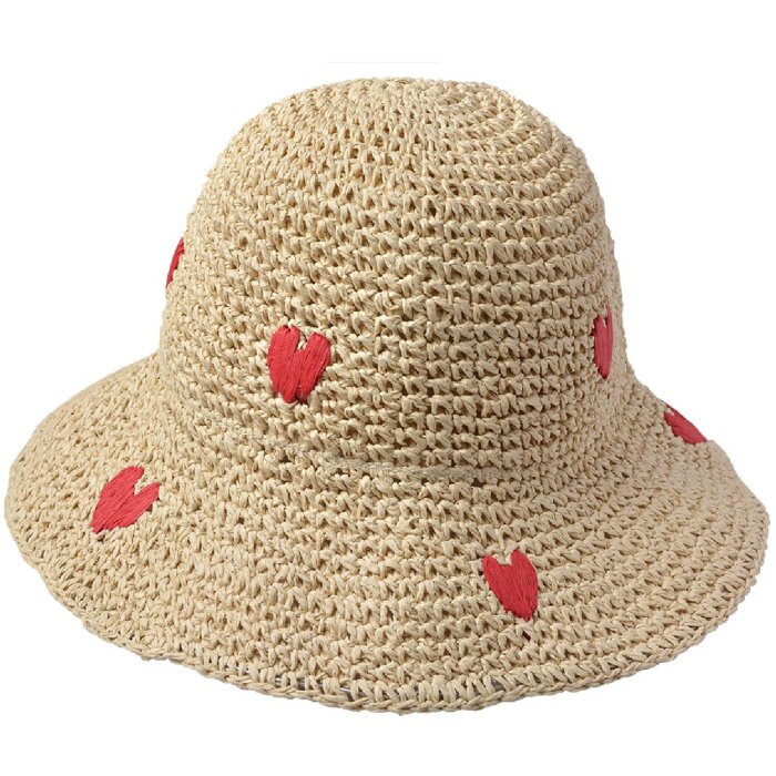 Juleeze JZCHA0022 Cappello per bambini con motivo a cuore Beige Taglia unica