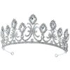 Juleeze JZCR0002 Diadema corona di cristallo argento Ø 15x6 cm