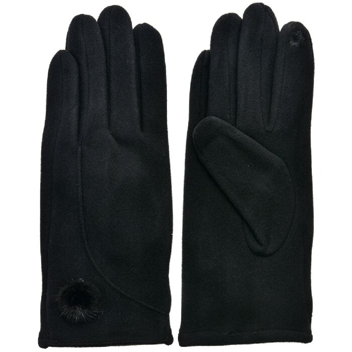 Juleeze JZGL0069 Guanti da donna in pile nero taglia unica