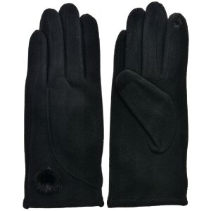 Juleeze JZGL0069 Guanti da donna in pile nero taglia unica